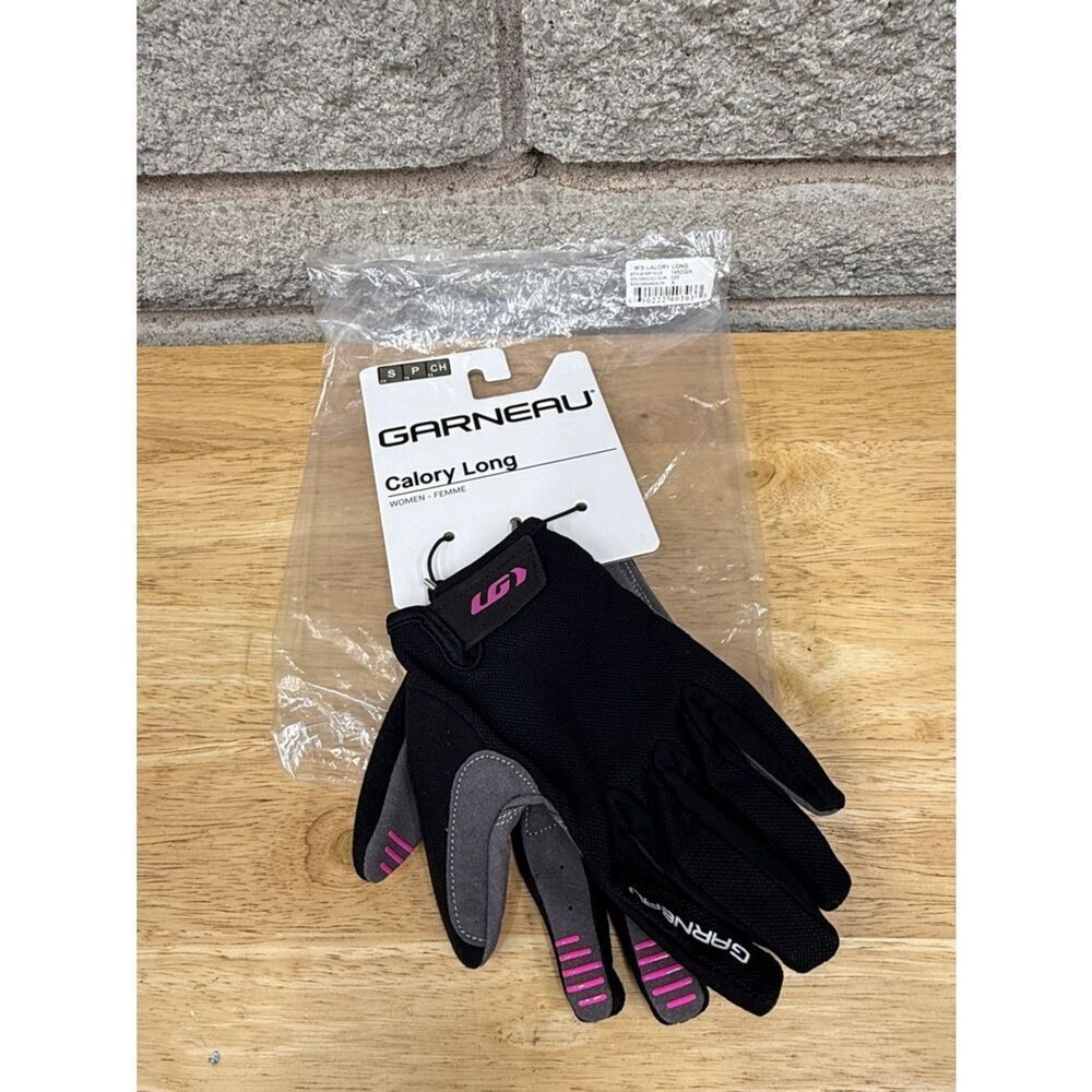 Calory Long Women's Cycling Gloves - Black with Pink Accent